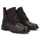 6. Women’s Leather Ankle Boots, Crocodile Effect, Chocolate Brown Filippo DBT820