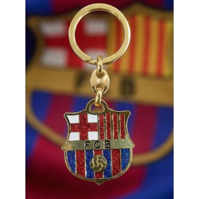 2. FC Barcelona original coat of arms keychain licensed by B7207