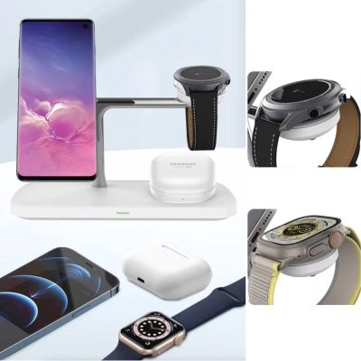 6. Tech-Protect QI15W-A45 3in1 Wireless Charger with MagSafe for Apple Devices - White