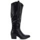2. Black cowboy boots with a block heel M.Daszyński SA261-6