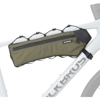Rockbros bicycle frame bag green 1.9L