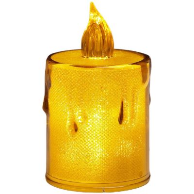 19. DECORATIVE CANDLE 10.5 CM AMBER WARM WHITE 1 LED