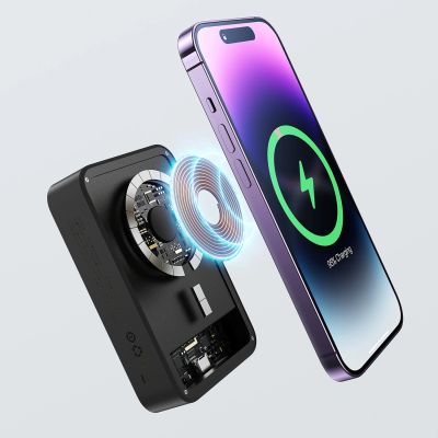 11. Baseus EnerFill FM41 20000mAh 20W Magnetic Power Bank with 30cm USB-C to USB-C Cable - Black