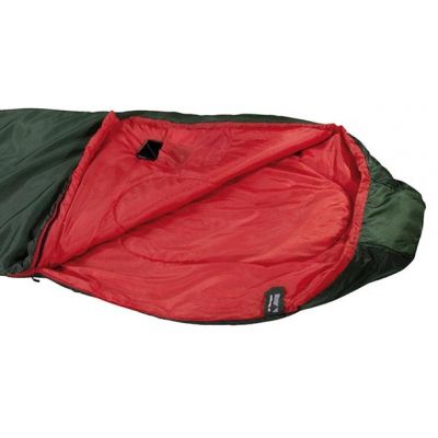 4. High Peak Lite Pak 1200 Mummy Sleeping Bag, Polyester, Green, Red