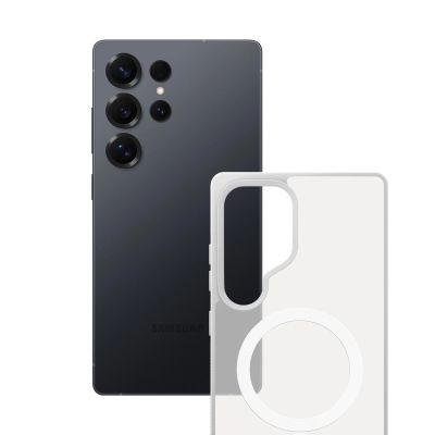 4. 3mk Smoke MagCase for Samsung Galaxy S25 Ultra - White-Translucent
