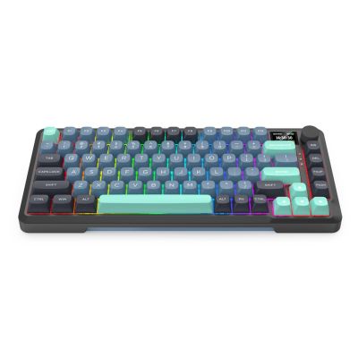 7. REDRAGON K724GBG-RGB-PRO Behemoth Keyboard USB + RF Wireless + Bluetooth Gray, Blue