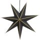 DECORATIVE HANGING PAPER STAR FSC 18x75CM BLACK 7 ARMS MICA