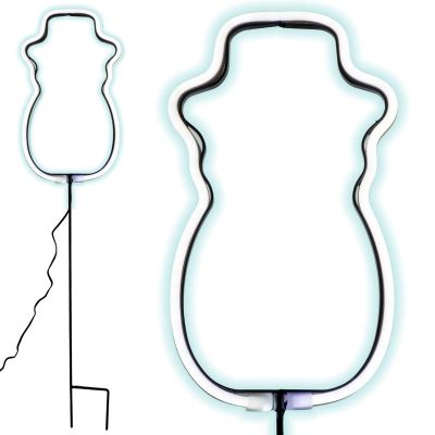 9. NEON SNOWMAN WHITE 81 LED BATTERY-OPERATED 14.5x96CM LUCA