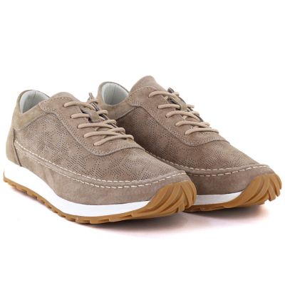 4. Women's leather suede shoes, light brown, Sergio Leone SP001