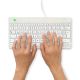 5. R-Go Tools Ergonomic R-Go Compact Break Keyboard, with Break Software, QWERTZ (DE), Wired, White