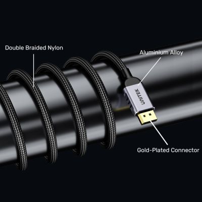 7. UNITEK KABEL DISPLAYPORT 2.1 8K@120HZ 1.5M