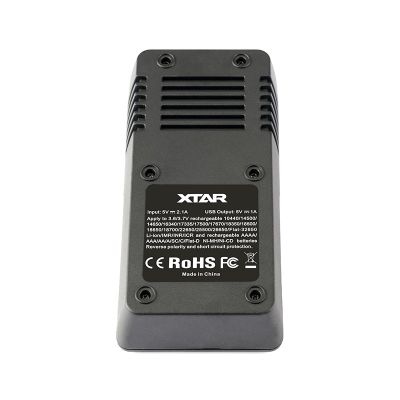 6. XTAR CHARGER FOR CYLINDRICAL LI-ION VC2 BATTERIES