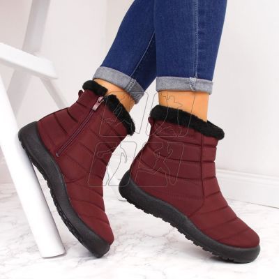 7. Waterproof snow boots with zipper NEWS W EVE181C burgundy