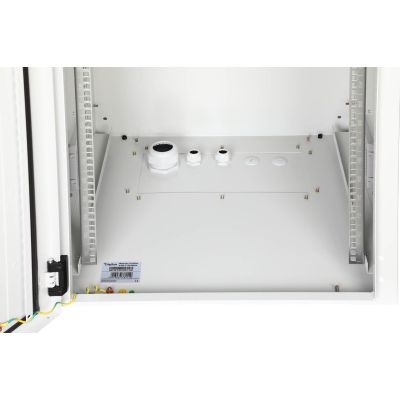 54. Digitus 19" 12U 600x600 wall-mounted network cabinet, solid door, gray, undivided, assembled, IP55, 100kg