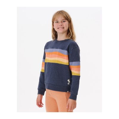 2. RIP CURL Melting Waves Crew Sweatshirt - Girl Navy Blue