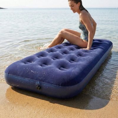 22. FLOCKED MATTRESS FOR 1-PERSON 191x73x22CM WITH PUMP 2IN1 24040