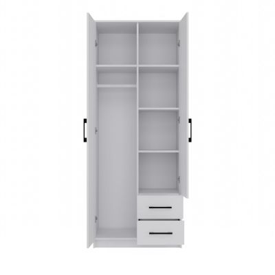 3. ROMANA WARDROBE 80X205 WHITE WITH MIRROR