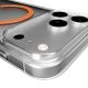5. Puro Lite Mag TPU+PC Case Compatible with MagSafe for iPhone 17 Pro - Transparent with Orange Ring