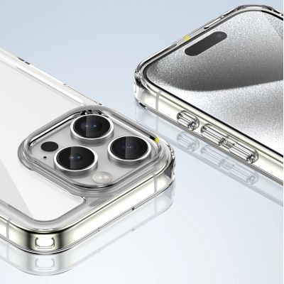 6. Outer Space Case for iPhone 16e / 17e Cover with Flexible Frame - Transparent