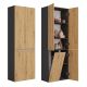 BATHROOM PILLAR NEL ANT/ART 1 BASKET LONG DOOR SET