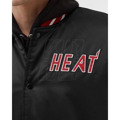 4. Mitchell &amp; Ness NBA Heavyweight Satin Jacket Miami Heat M OJBF3413-MHEYYPPPBLCK