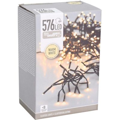 15. CHRISTMAS TREE LIGHTS LIGHT CHAIN 576 LED TIMER WARM WHITE