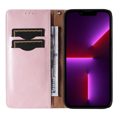 13. Magnet Strap Case for Samsung Galaxy S23+ Flip Wallet Mini Lanyard Stand Pink