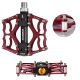 5. Rockbros JT201012LR 2010-12L Aluminum Platform Bicycle Pedals - Red