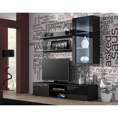 2. SOHO hanging display cabinet black/gloss black