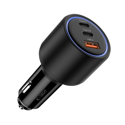 2. CC04 3-port PD175W car charger - black