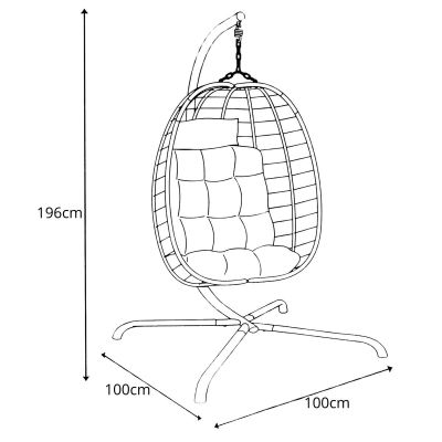 15. COCOON BEIGE HANGING CHAIR