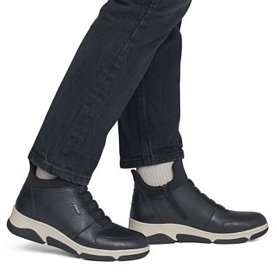 6. Women's leather ankle boots, insulated black Rieker L5651-01