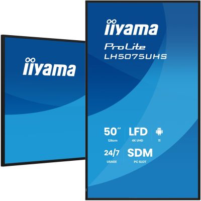 5. Iiyama panel 50" 3840x2160 UHD VA Haze 25% 500cd/m2