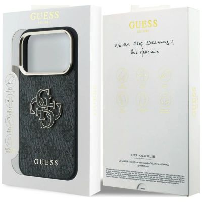 8. Guess 4G & Big Resin Logo Case for iPhone 17 Pro / 18 Pro - Black