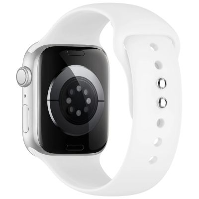 2. Tech-Protect Silicone Strap for Apple Watch 40 / 41 / 42 mm - White