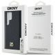 8. DKNY Leather Pattern Metal Logo MagSafe case for Samsung Galaxy S24 Ultra - black