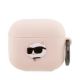 Karl Lagerfeld KLA3RUNCHP AirPods 3 cover pink/pink Silicone Choupette Head 3D