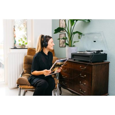 3. Lenco LS-430BK Turntable with Belt Drive Black