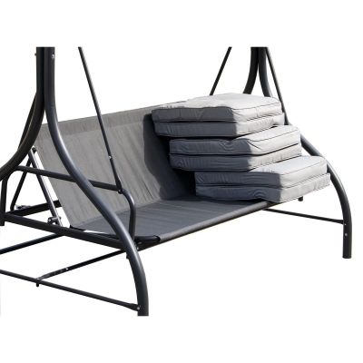 8. NINA GARDEN AND BALCONY SWING 3-SEAT GRAY