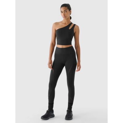 5. One-shoulder training crop top 4F x anna lewandowska 4F 4FALSAW24TFSLF515-20S