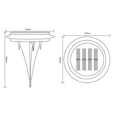 5. SOLAR DISC LAMPS FOR GROUND OR WALL MOUNTING 2 PCS
