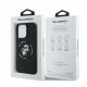 5. Karl Lagerfeld Silicone Karl&Choupette Heads Ring MagSafe Case for iPhone 16 Pro Max - Black