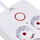 5. MACLEAN POWER STRIP, EXTENSION CORD 6 OUTLETS + 4XUSB, 110-240V AC 50/60HZ, 2.1A MAX 2500W, 1.5M, WHITE MCE389W