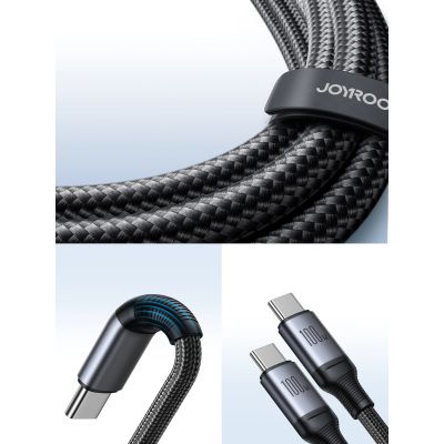 10. Joyroom Speedy Series S-A21 2in1 USB-C - USB-C / USB-C cable 100W 1.5m - black