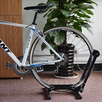 7. Rockbros T30 Folding Bike Stand for Front or Rear Wheel Compatible with 24-27.5 Inch and 700C Wheels - Black