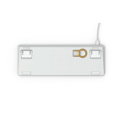 4. Glorious PC Gaming Race GMMK USB QWERTY Keyboard American International Silver, White