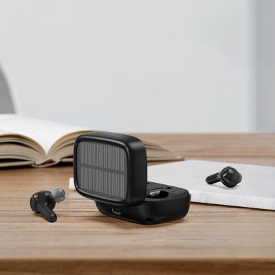 3. Choetech TWS wireless headphones with solar panel black (BH-T09)