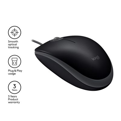 6. Logitech 910-005508 Mouse (Optical; 1000 DPI; Black)