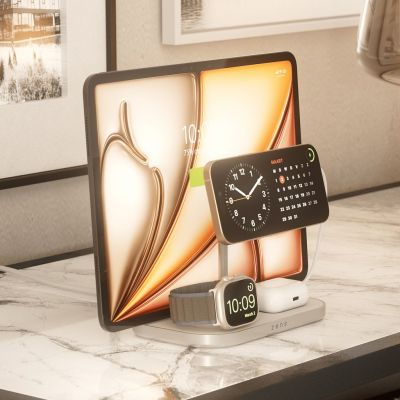 10. ZENS ZEDC29W/00 Charger, Indoor, AC, USB, Wireless Charging, 1m, Silver, White