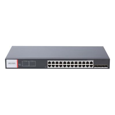 Hikvision DS-3T1528HP-SI-24P4F Network Switch Managed Gigabit Ethernet (10/100/1000) Supports PoE Black